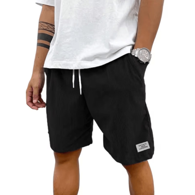 Mens Corduroy Casual Shorts Lightweight Summer Sweat Shorts For Streetwear And Beach 7
