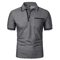 Mens Short Sleeve Polo Shirt Breathable Loose Fit Casual Summer Top With Pocket 1