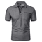 Mens Short Sleeve Polo Shirt Breathable Loose Fit Casual Summer Top With Pocket 1