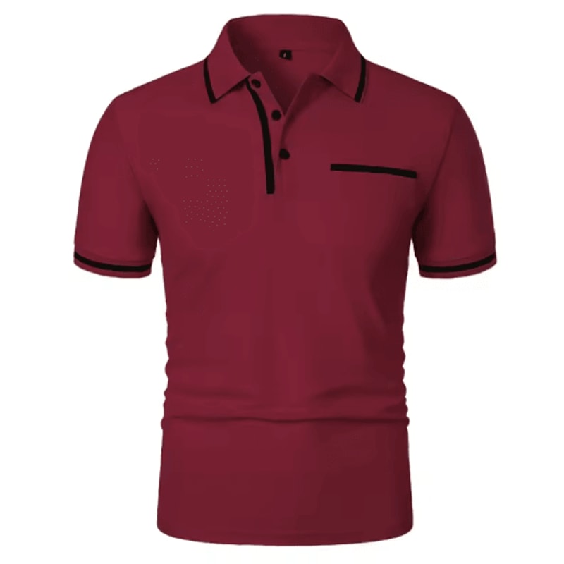 Mens Short Sleeve Polo Shirt Breathable Loose Fit Casual Summer Top With Pocket 0