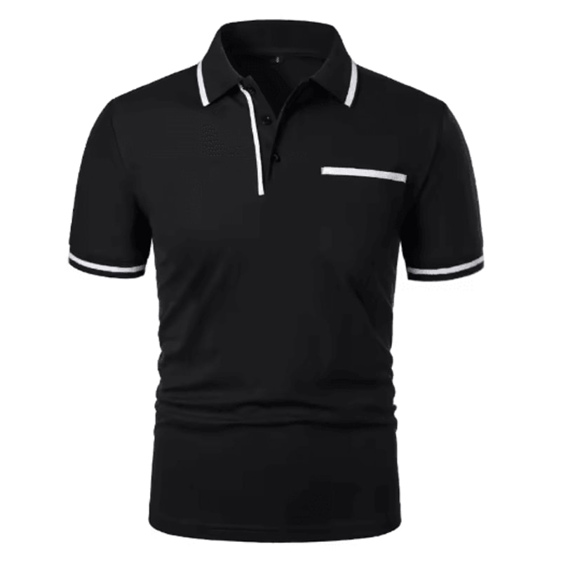 Mens Short Sleeve Polo Shirt Breathable Loose Fit Casual Summer Top With Pocket 6