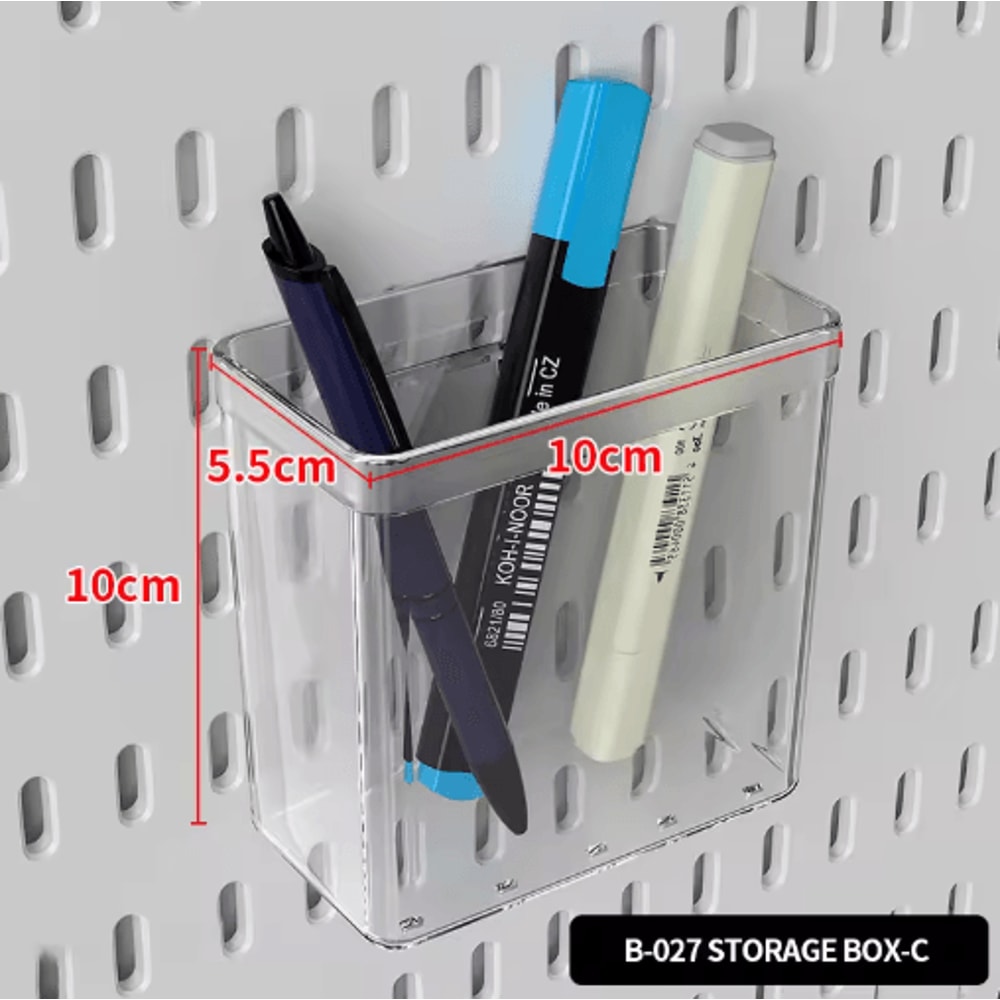 Desktop Pegboard Storage Kit Stand Up Clip On Panels For Home Office And Study Organization 15