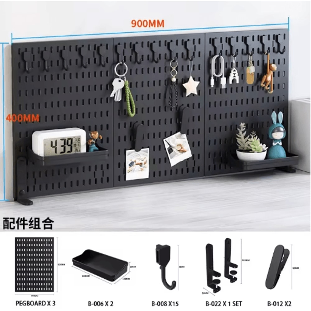 Desktop Storage Pegboard Upright Or Clip On Organizer For Home Office Shelves 0