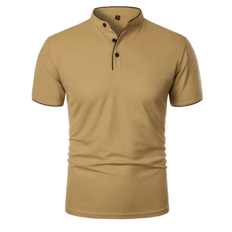 Mens Short Sleeve Collar T Shirt Casual Summer Polo Shirt With Breathable Loose Fit 5