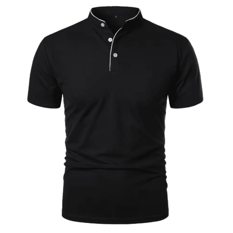 Mens Short Sleeve Collar T Shirt Casual Summer Polo Shirt With Breathable Loose Fit 6