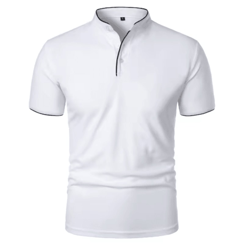 Mens Short Sleeve Collar T Shirt Casual Summer Polo Shirt With Breathable Loose Fit 7