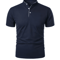 Mens Short Sleeve Collar T Shirt Casual Summer Polo Shirt With Breathable Loose Fit 8