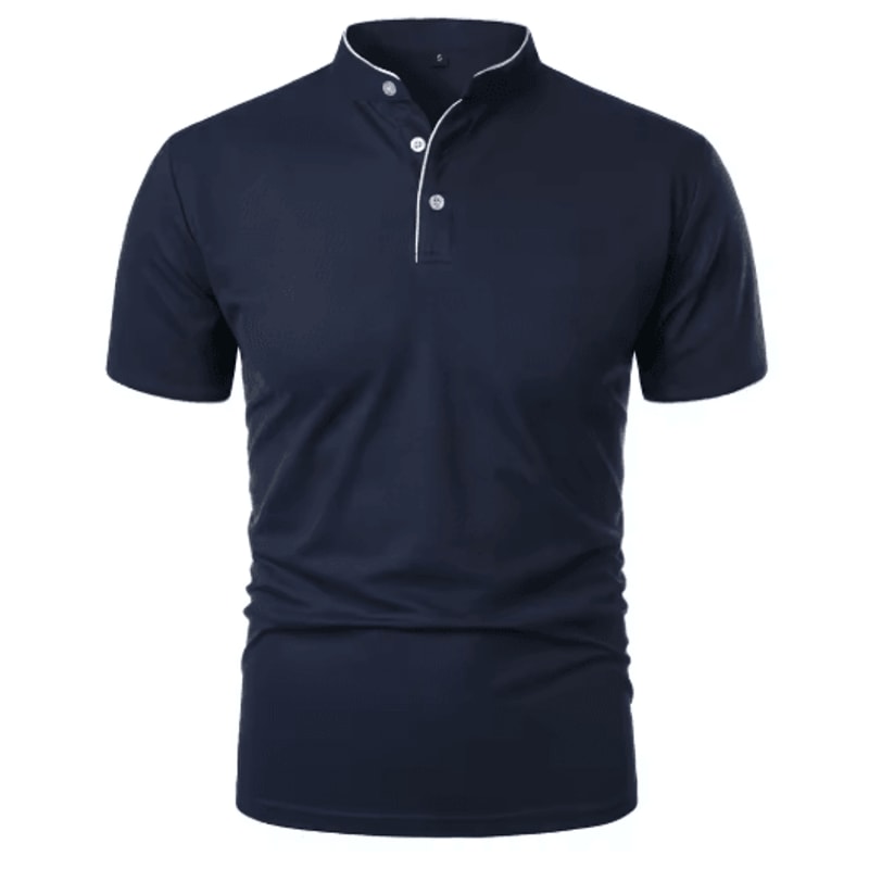 Mens Short Sleeve Collar T Shirt Casual Summer Polo Shirt With Breathable Loose Fit 8