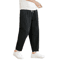 Mens Cotton Linen Casual Pants Breathable Loose Straight Leg Drawstring Streetwear Trousers 4