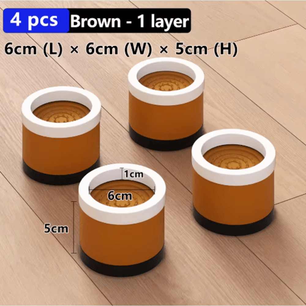 Stackable Furniture Heightening Foot Pads Adjustable Table Cabinet And Bed Leg Risers 6