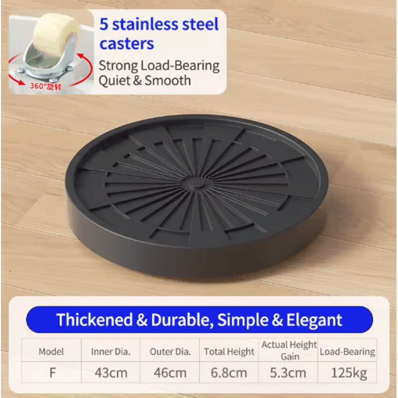 Modern Ultra Slim Caster Plant Pot Tray Ins Style Movable Base With Wheels 7