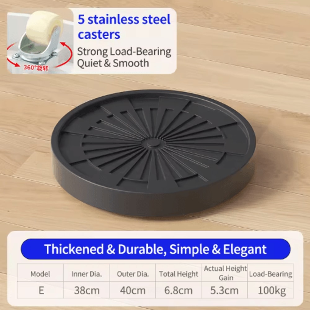 Modern Ultra Slim Caster Plant Pot Tray Ins Style Movable Base With Wheels 8