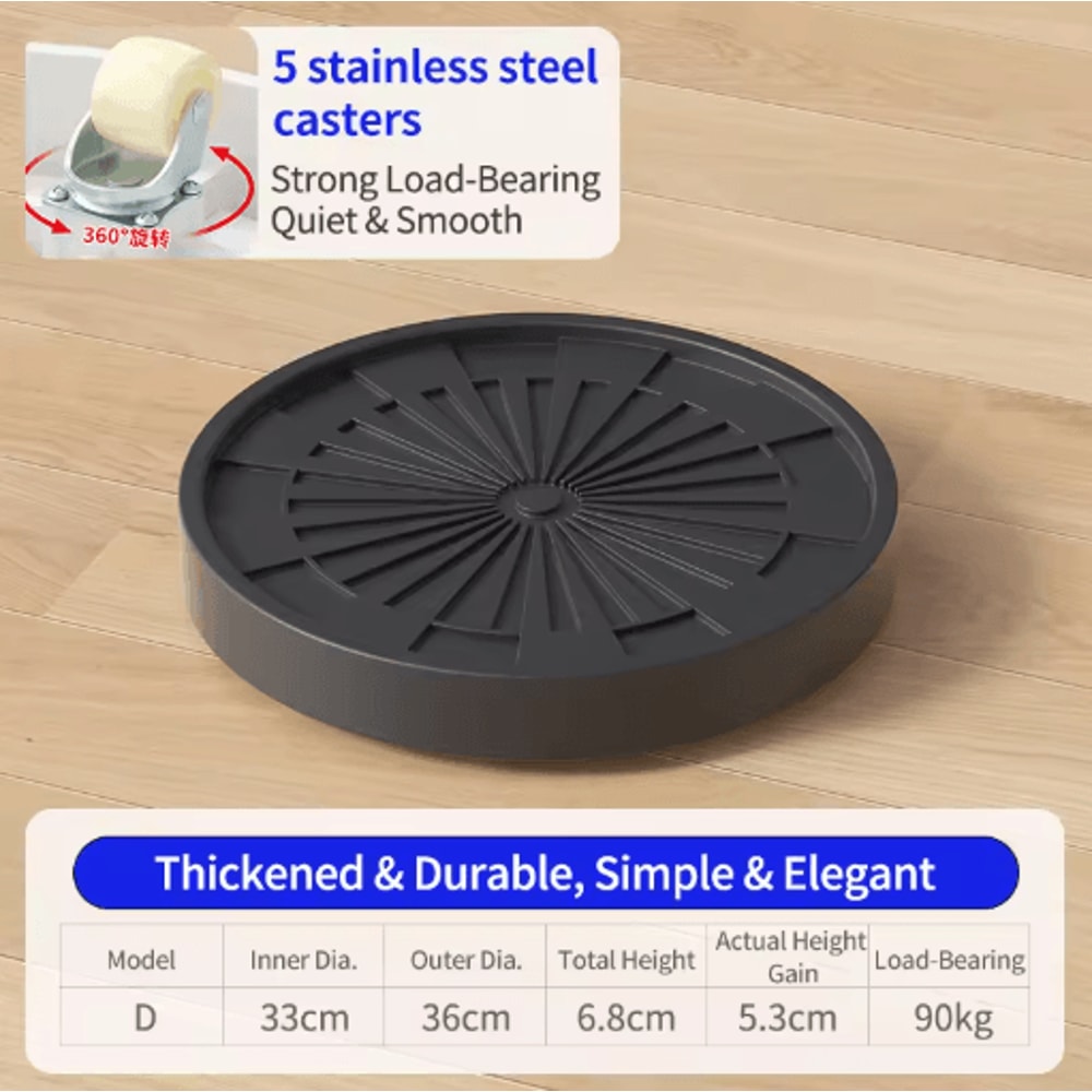 Modern Ultra Slim Caster Plant Pot Tray Ins Style Movable Base With Wheels 9