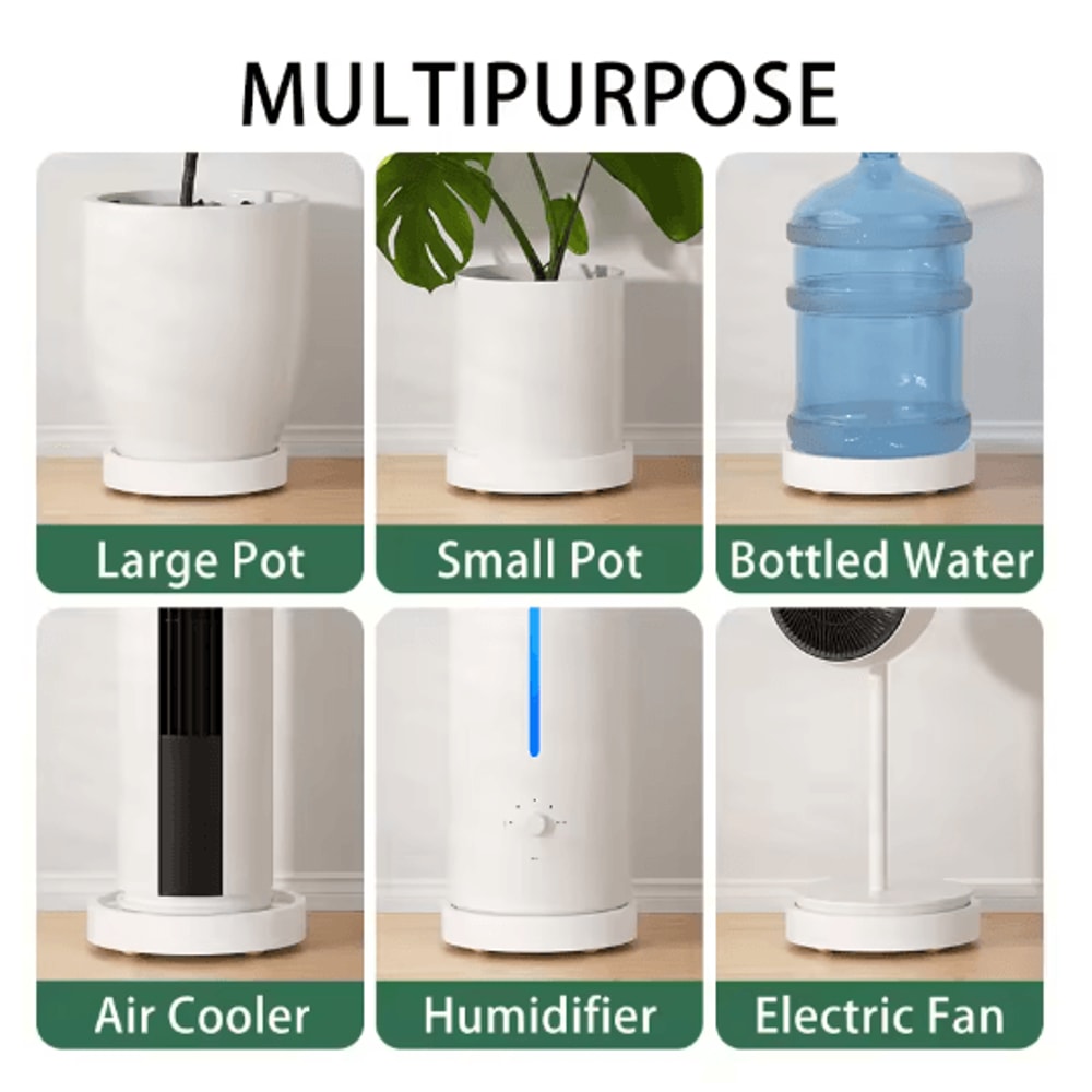 Modern Ultra Slim Caster Plant Pot Tray Ins Style Movable Base With Wheels 0