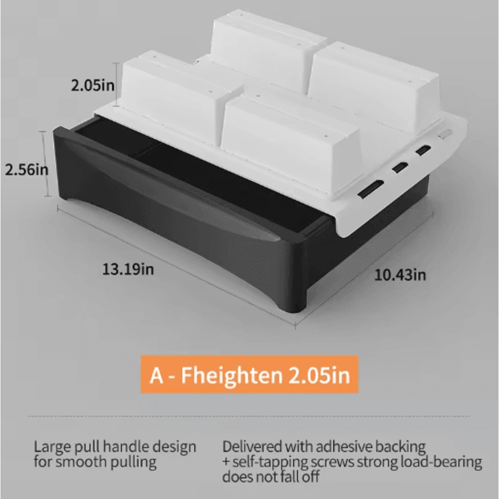 Hidden Under Desk Storage Drawer No Drill Stationery Organizer For Home And Office 1