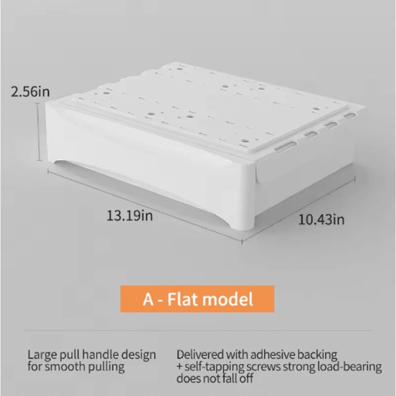 Hidden Under Desk Storage Drawer No Drill Stationery Organizer For Home And Office 11