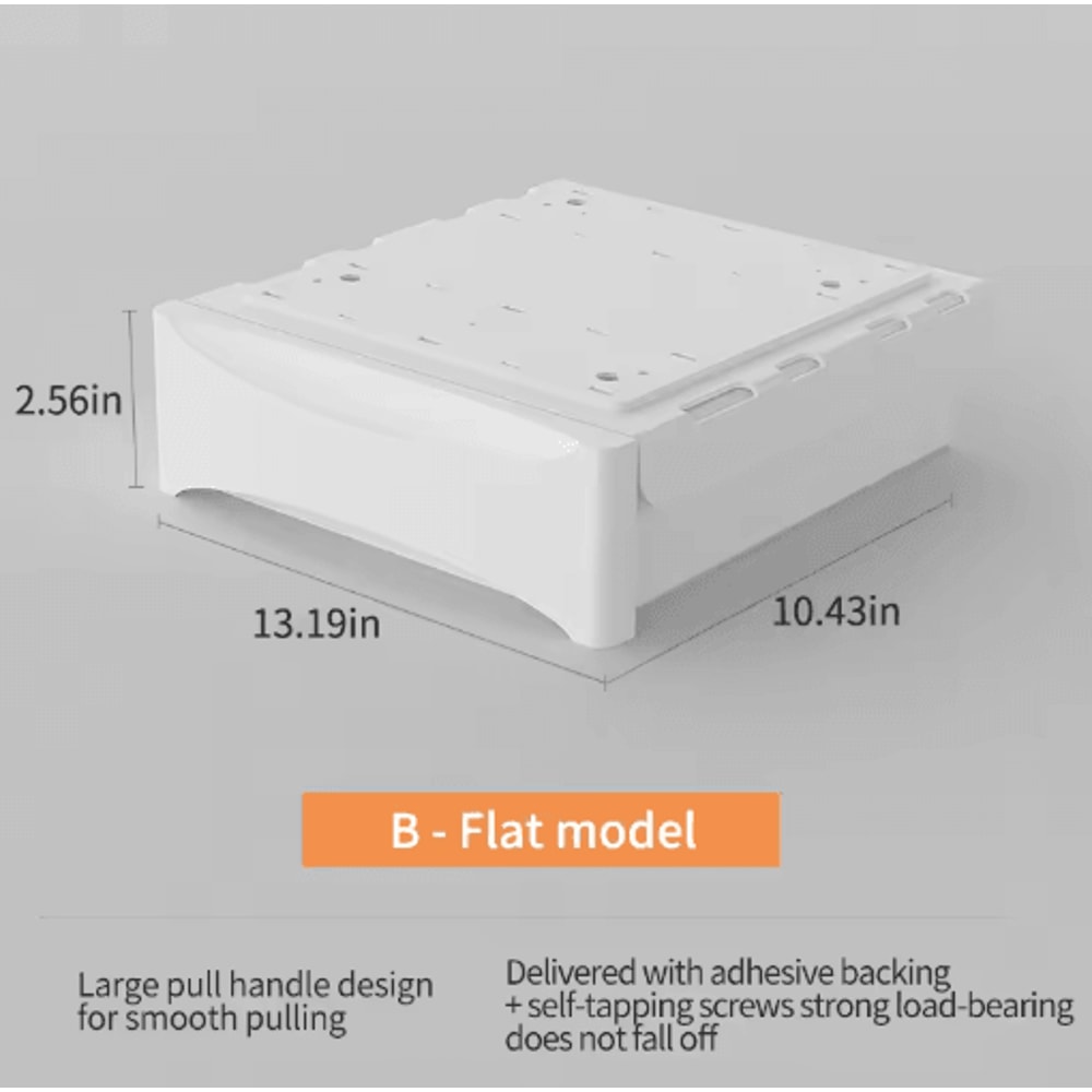 Hidden Under Desk Storage Drawer No Drill Stationery Organizer For Home And Office 14