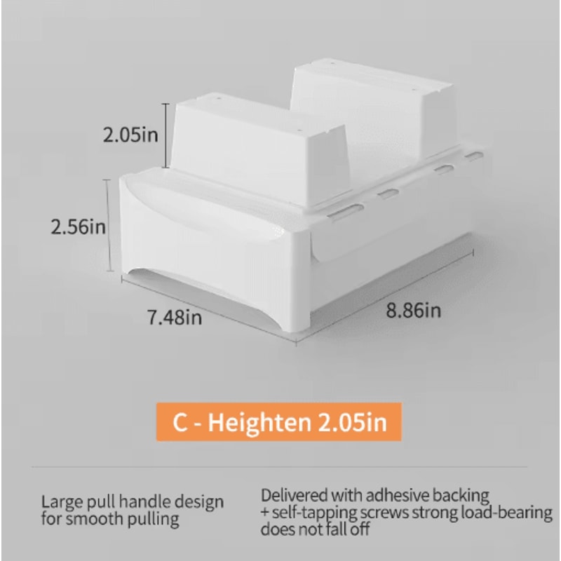Hidden Under Desk Storage Drawer No Drill Stationery Organizer For Home And Office 15