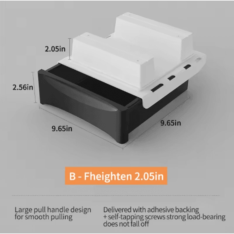 Hidden Under Desk Storage Drawer No Drill Stationery Organizer For Home And Office 4