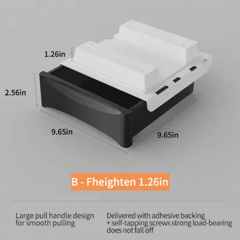 Hidden Under Desk Storage Drawer No Drill Stationery Organizer For Home And Office 5