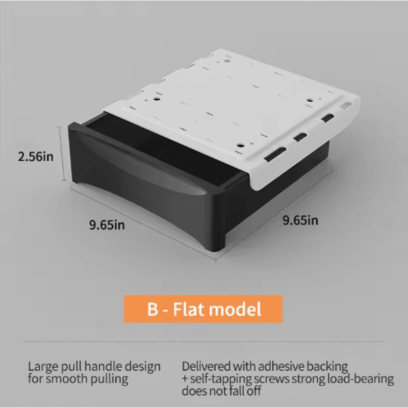 Hidden Under Desk Storage Drawer No Drill Stationery Organizer For Home And Office 6