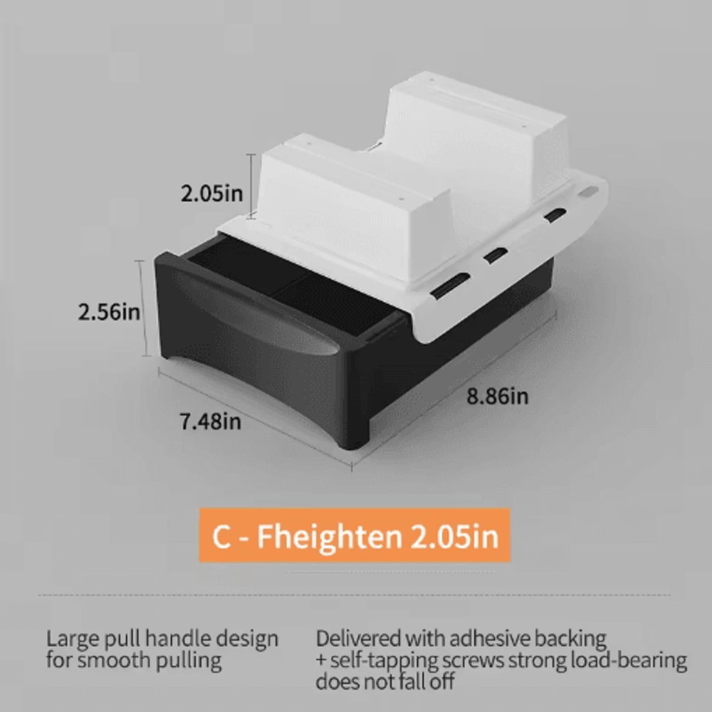 Hidden Under Desk Storage Drawer No Drill Stationery Organizer For Home And Office 7