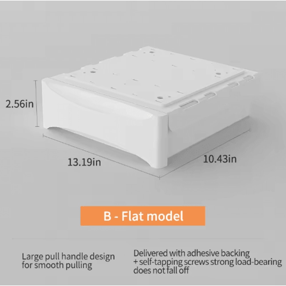 Hidden Under Desk Storage Drawer No Drill Stationery Organizer For Home And Office 9