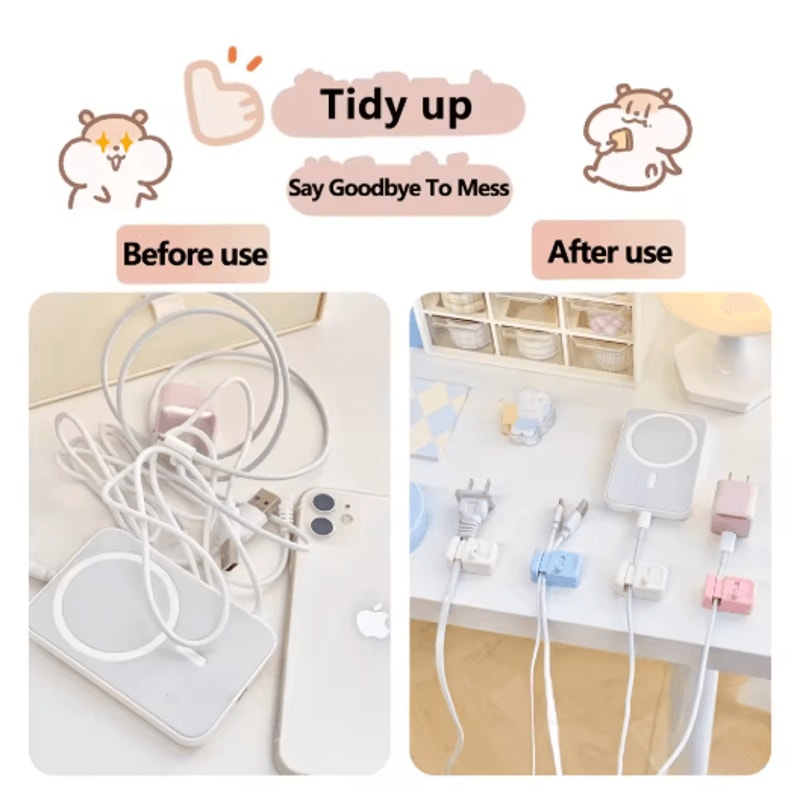 Desktop Cable Organizer Cable Clips For Charging Cords Data Wires And Desk Management 15