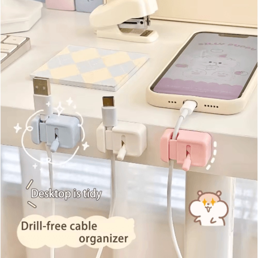 Desktop Cable Organizer Cable Clips For Charging Cords Data Wires And Desk Management 17