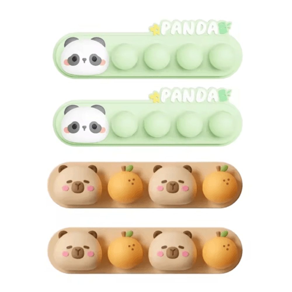 Capybara Desktop Cable Organizer Cute Silicone Punch Free Holder For Charging And Data Cables 1