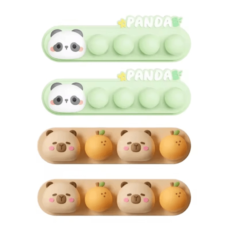 Capybara Desktop Cable Organizer Cute Silicone Punch Free Holder For Charging And Data Cables 1