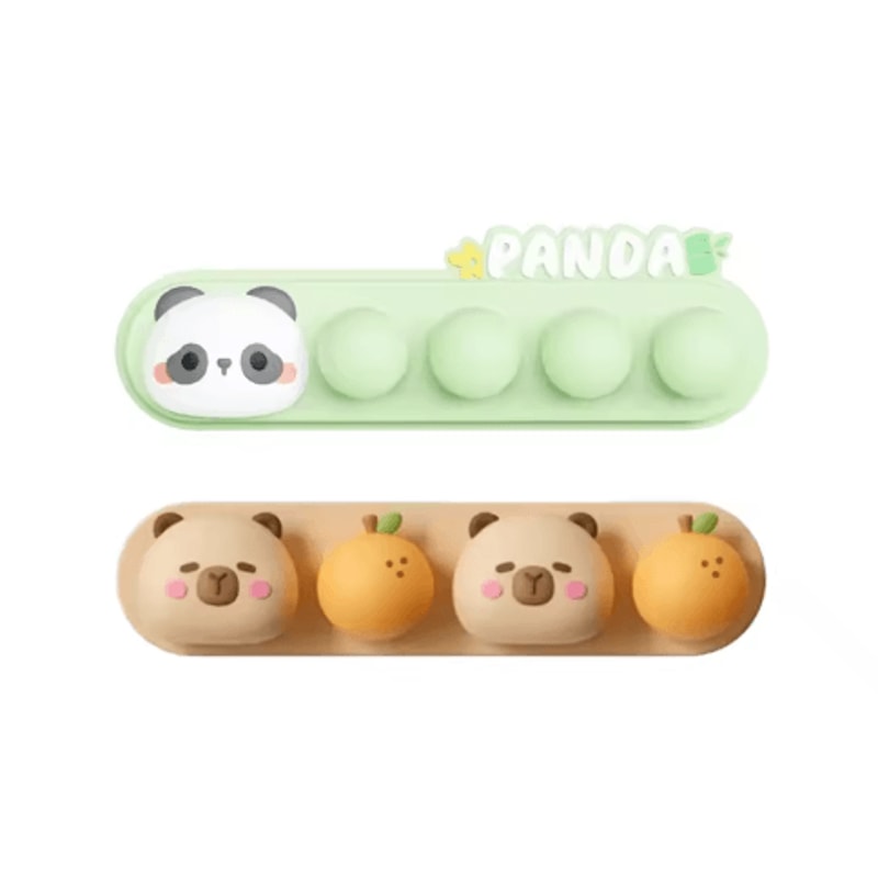 Capybara Desktop Cable Organizer Cute Silicone Punch Free Holder For Charging And Data Cables 2