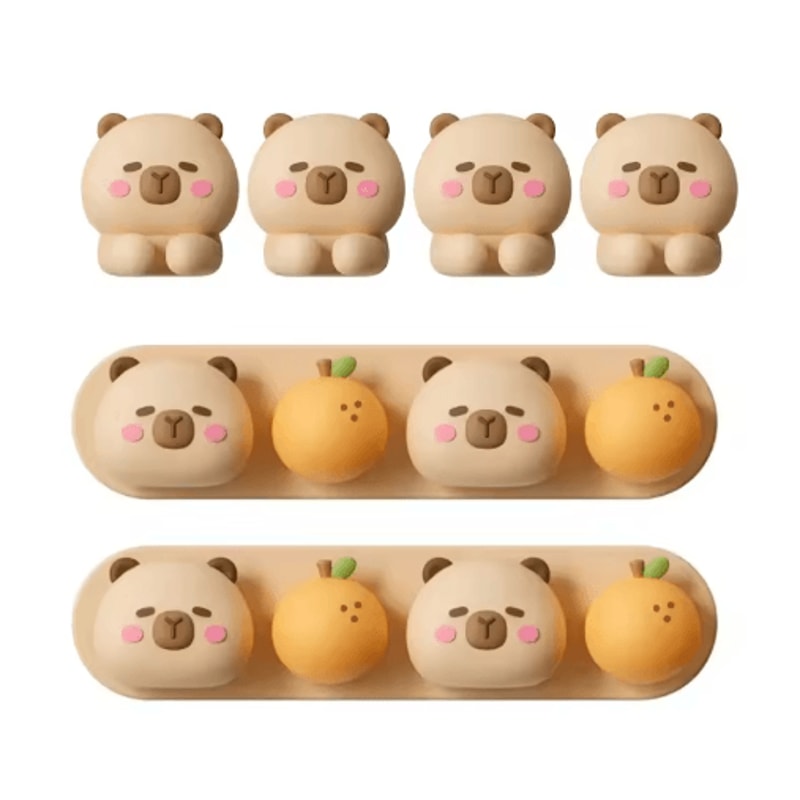 Capybara Desktop Cable Organizer Cute Silicone Punch Free Holder For Charging And Data Cables 6