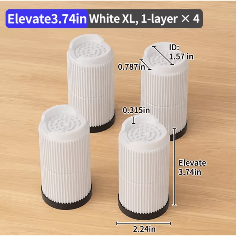 Adjustable Height Furniture Risers Multi Size Leg Protectors For Sofa Bed And Chair 1