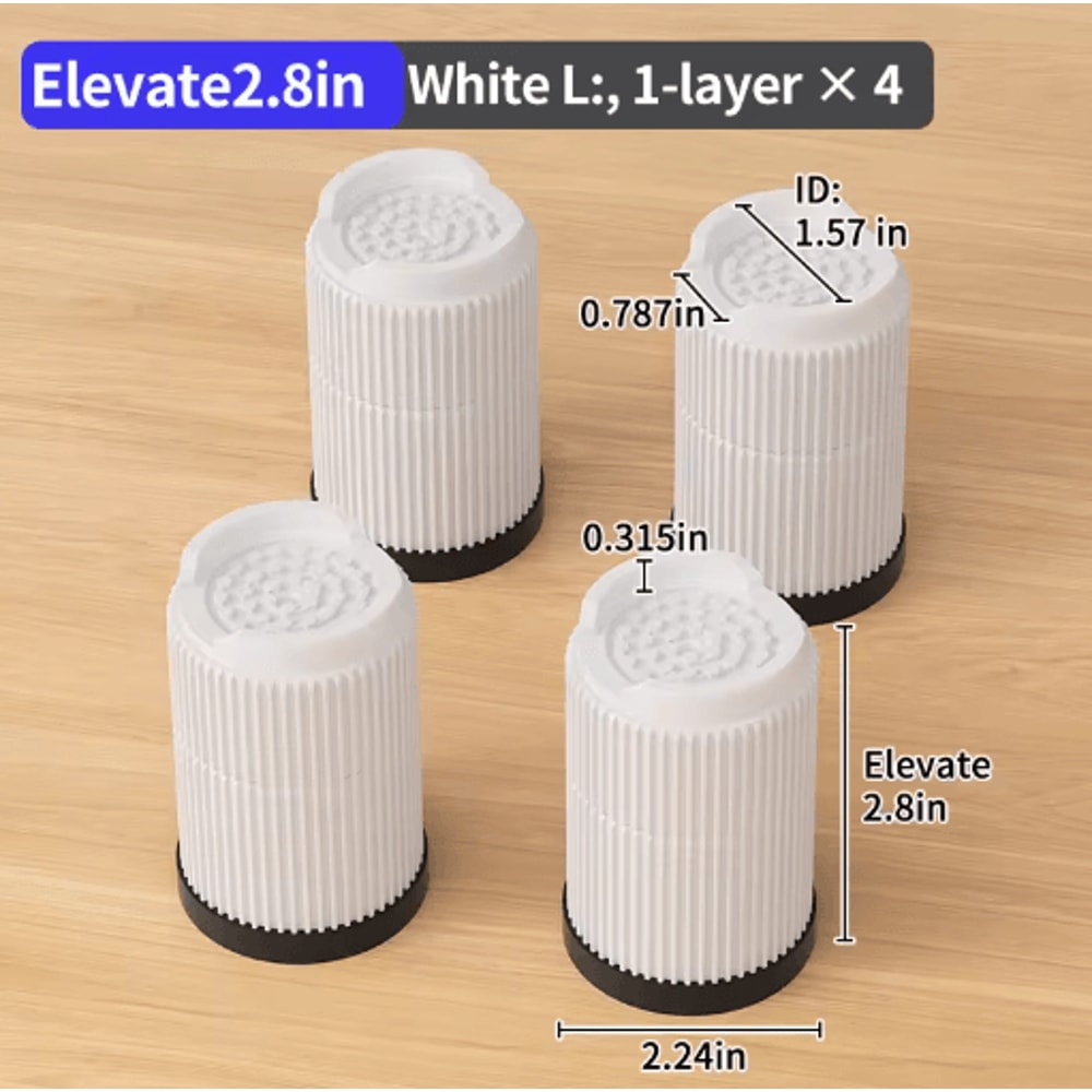 Adjustable Height Furniture Risers Multi Size Leg Protectors For Sofa Bed And Chair 2