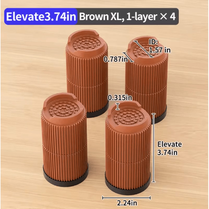 Adjustable Height Furniture Risers Multi Size Leg Protectors For Sofa Bed And Chair 5