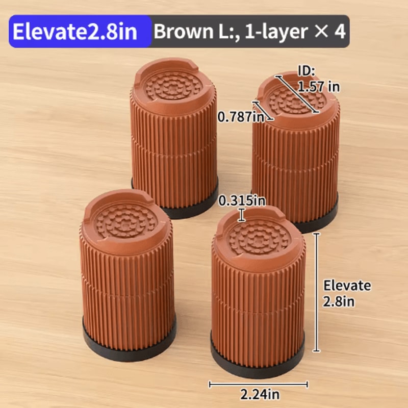 Adjustable Height Furniture Risers Multi Size Leg Protectors For Sofa Bed And Chair 6