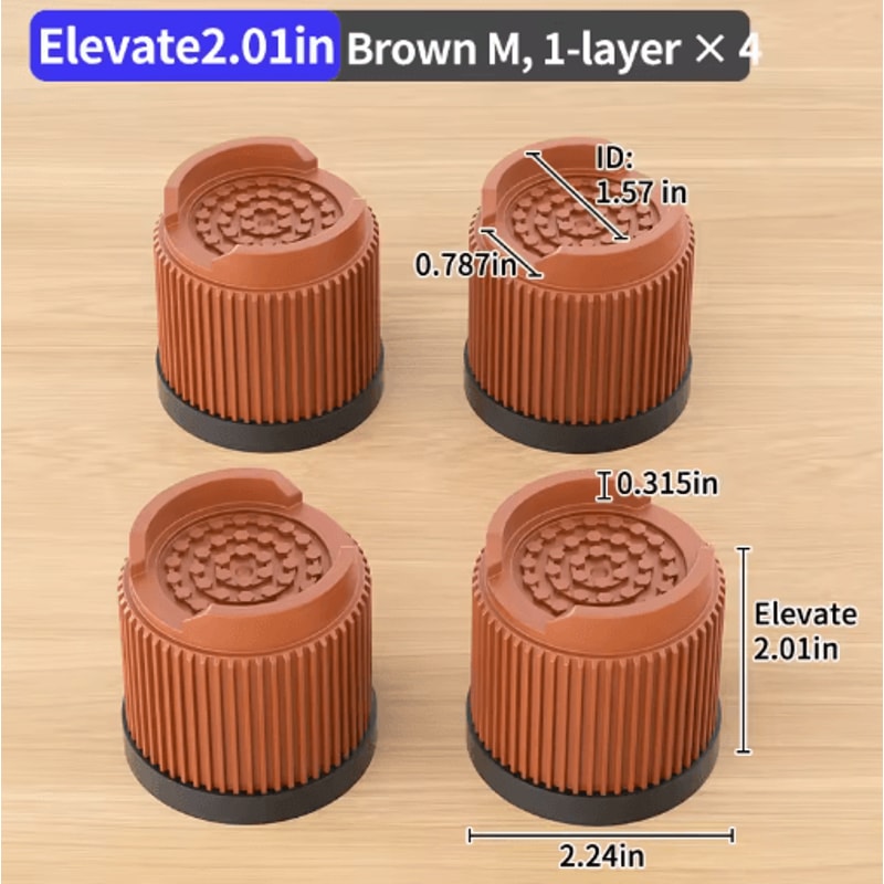 Adjustable Height Furniture Risers Multi Size Leg Protectors For Sofa Bed And Chair 7