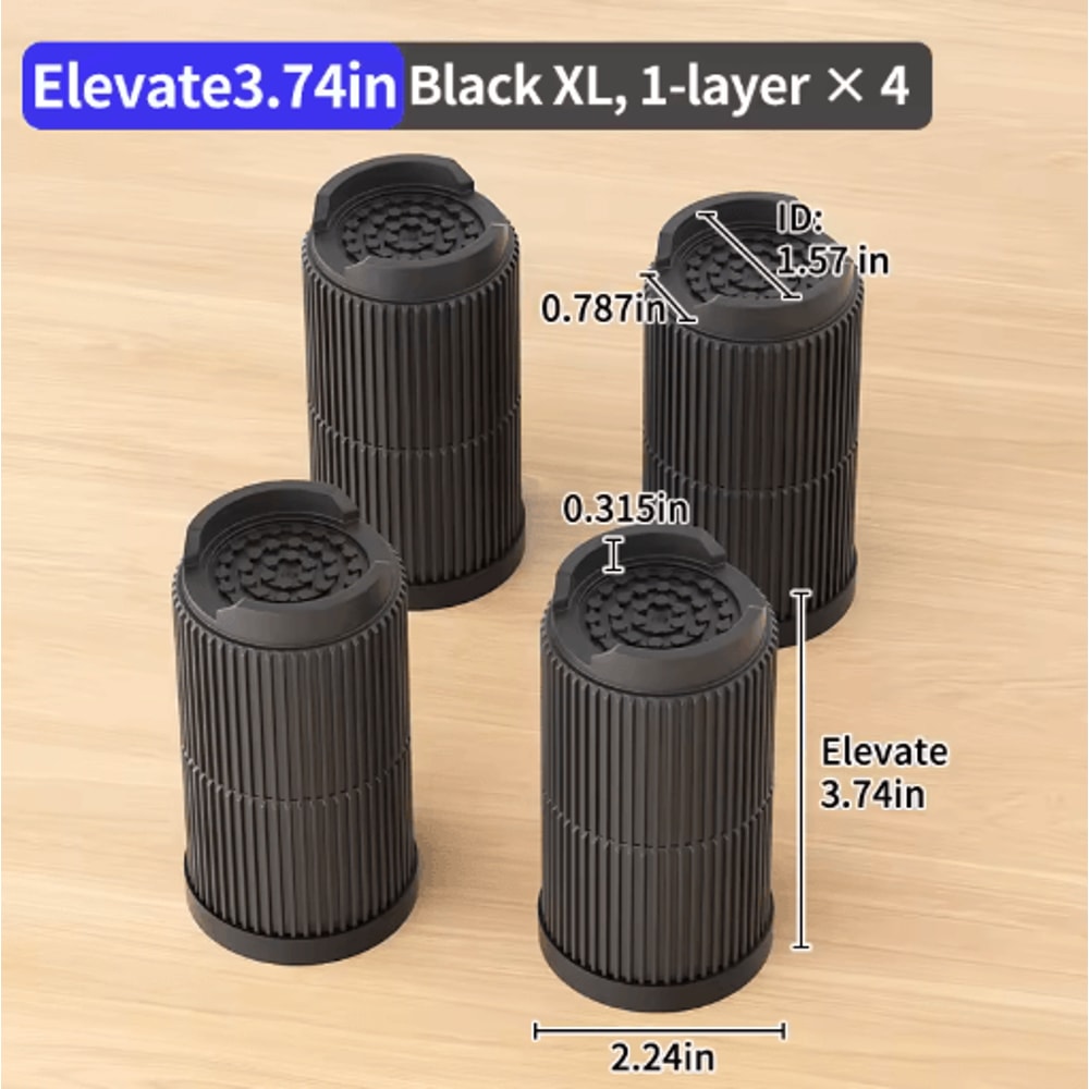 Adjustable Height Furniture Risers Multi Size Leg Protectors For Sofa Bed And Chair 8