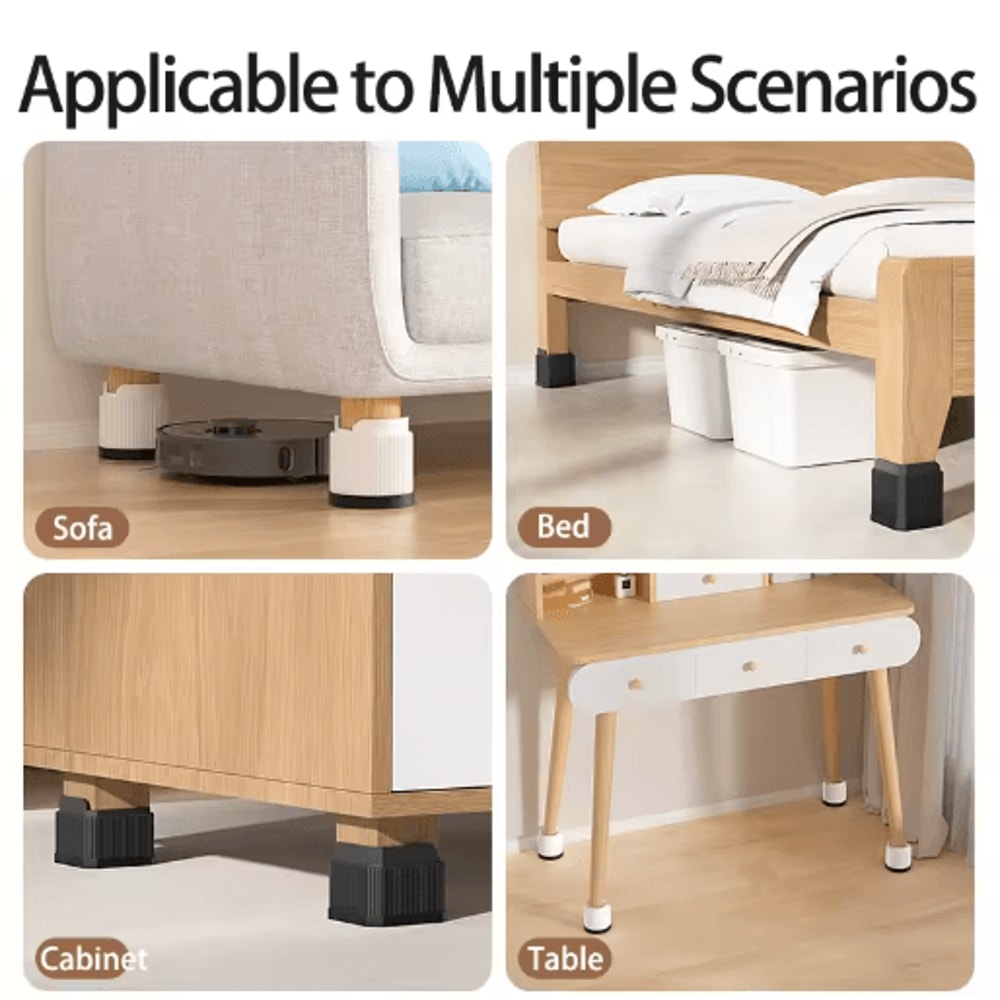 Adjustable Height Furniture Risers Multi Size Leg Protectors For Sofa Bed And Chair 13