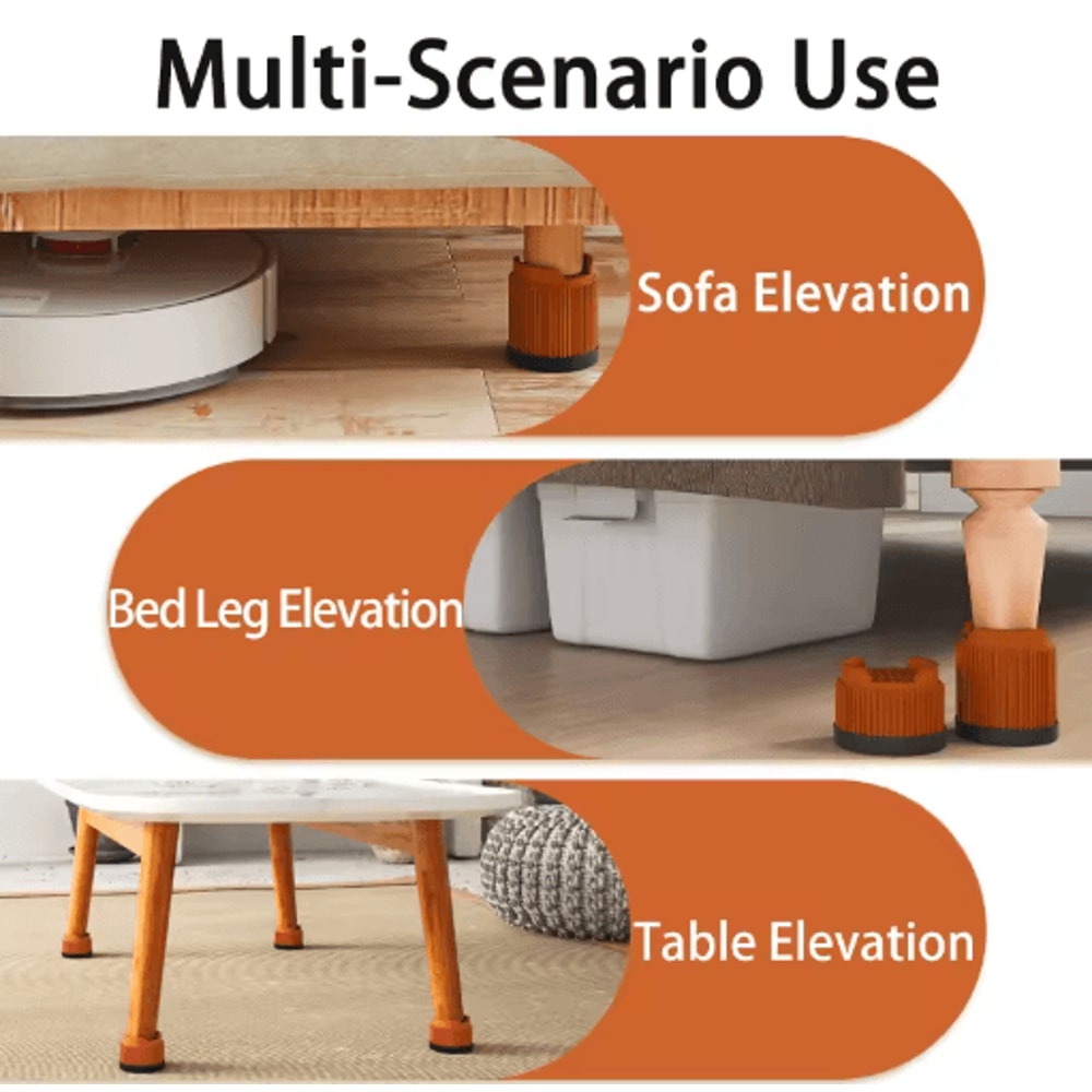 Adjustable Height Furniture Risers Multi Size Leg Protectors For Sofa Bed And Chair 14