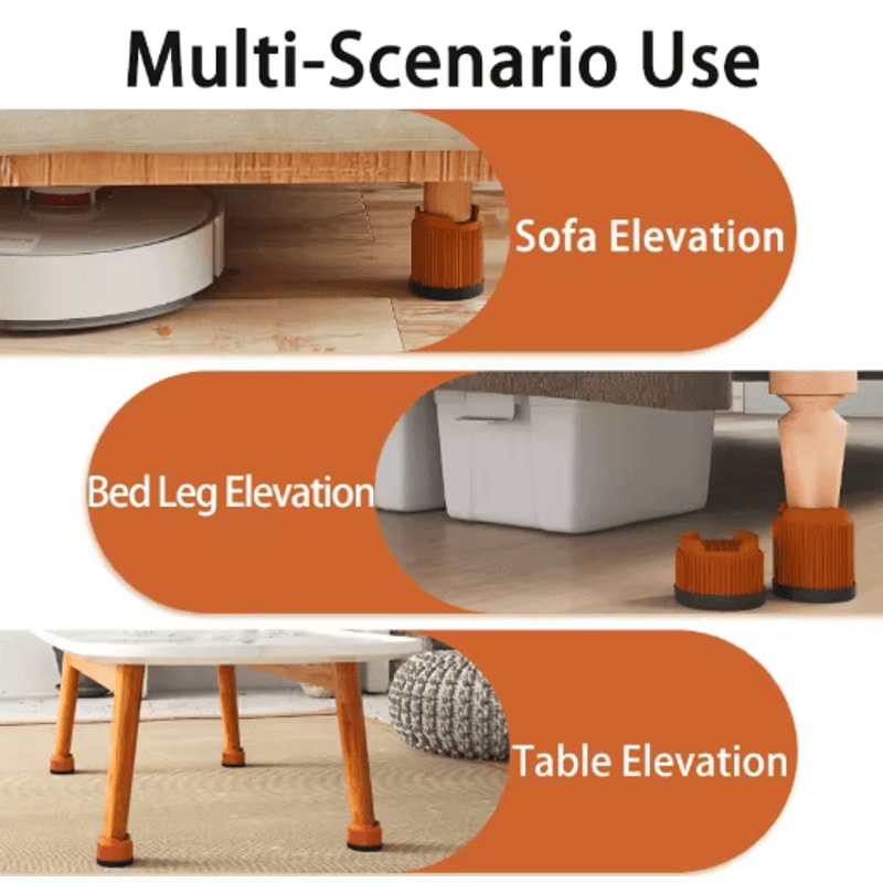 Adjustable Height Furniture Risers Multi Size Leg Protectors For Sofa Bed And Chair 14