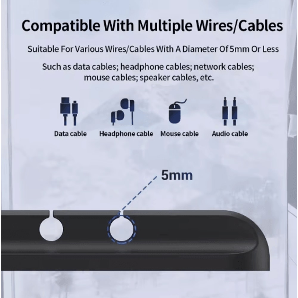 Nail Free Glue Wire Organizer Non Shedding Cable Holder For Home And Office 12