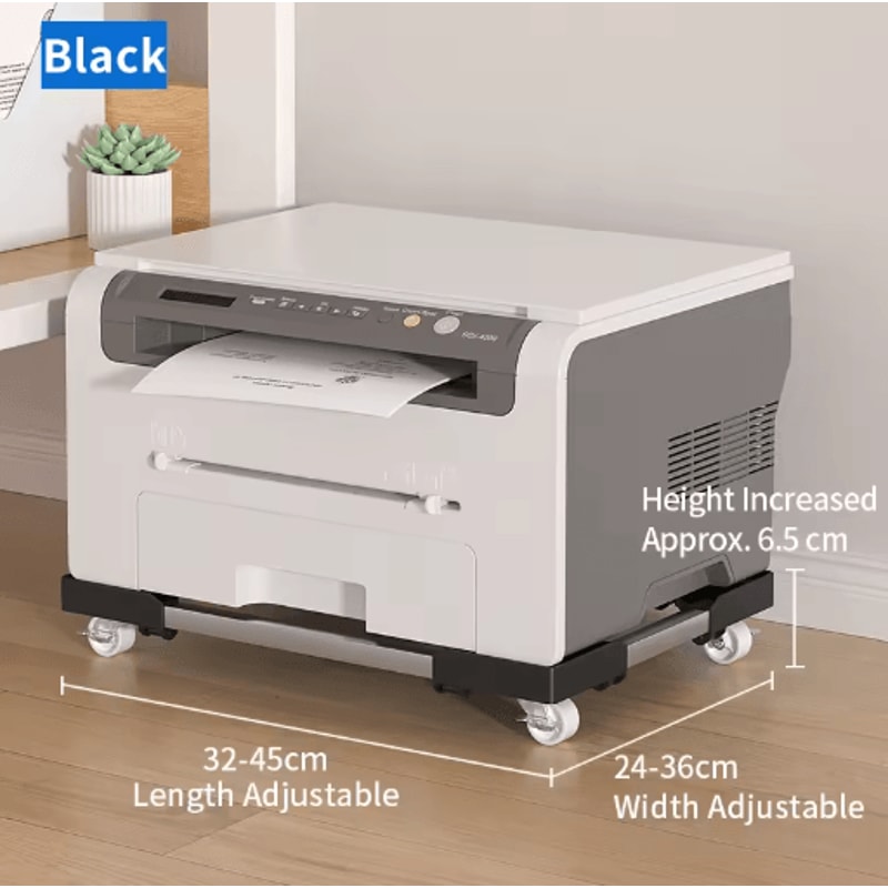 Printer And Computer Host Base With Swivel Casters Height Adjustable Ventilated Stand For Home And 2