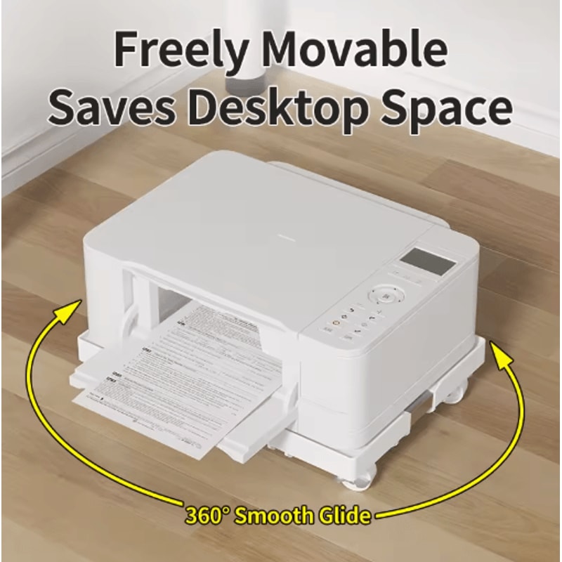 Printer And Computer Host Base With Swivel Casters Height Adjustable Ventilated Stand For Home And 6
