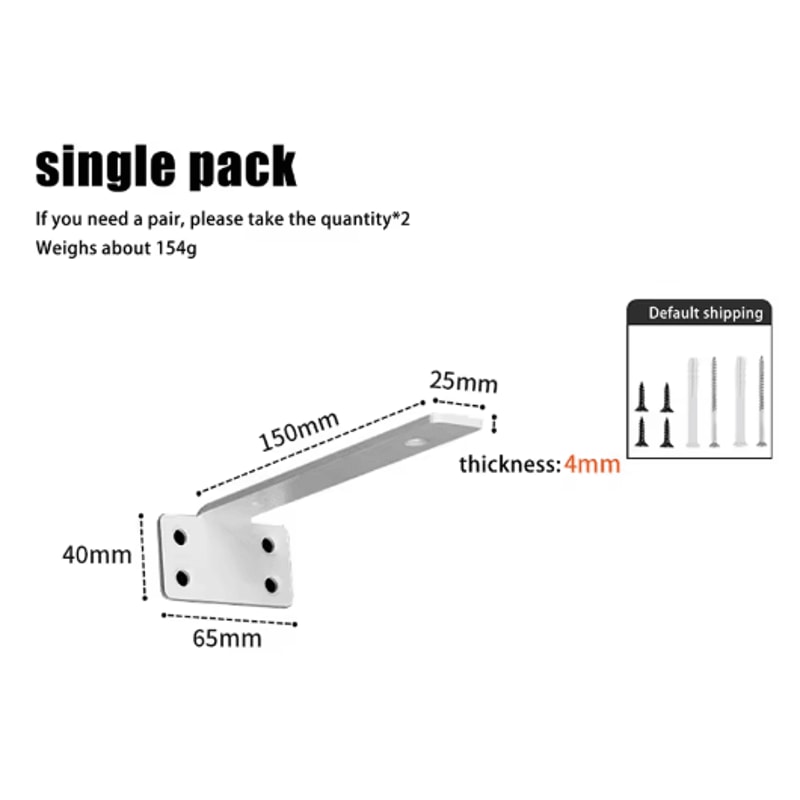 Heavy Duty Cast Iron Floating Shelf Brackets 4mm Thick Invisible L Brackets For Strong Shelf Suppor 10