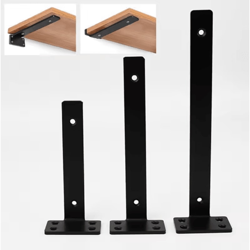 Heavy Duty Cast Iron Floating Shelf Brackets 4mm Thick Invisible L Brackets For Strong Shelf Suppor 14