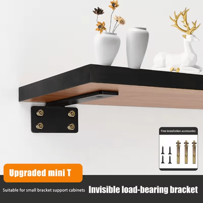 Heavy Duty Cast Iron Floating Shelf Brackets 4mm Thick Invisible L Brackets For Strong Shelf Suppor 0