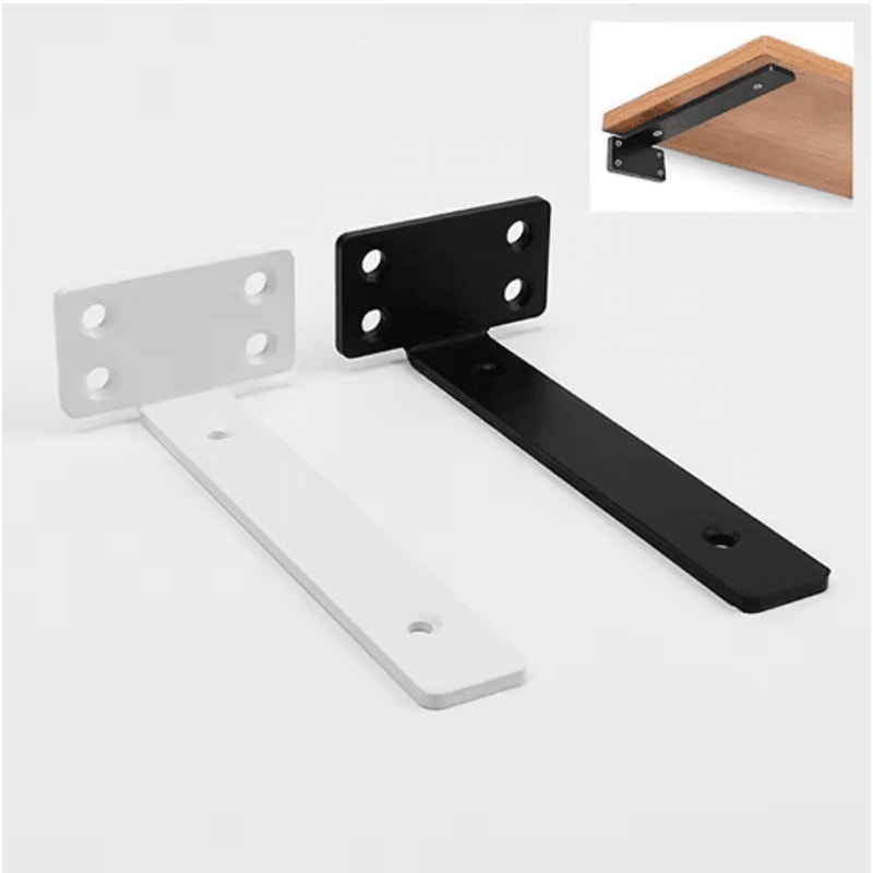 Heavy Duty Cast Iron Floating Shelf Brackets 4mm Thick Invisible L Brackets For Strong Shelf Suppor 15