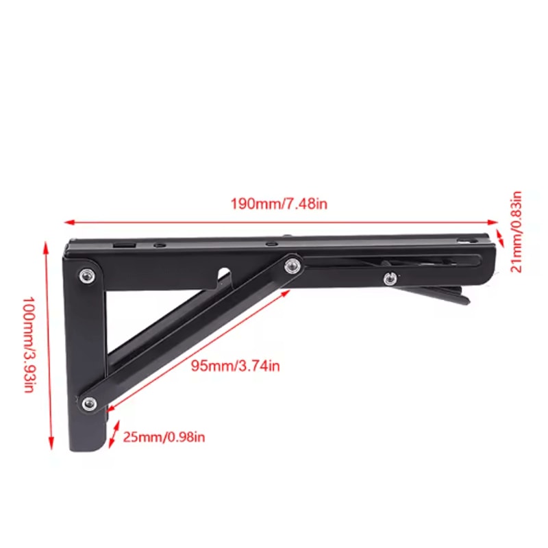 Heavy Duty Cast Iron Floating Shelf Brackets 4mm Thick Invisible L Brackets For Strong Shelf Suppor 2